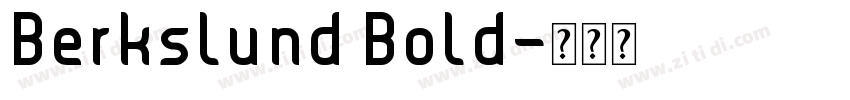 Berkslund Bold字体转换